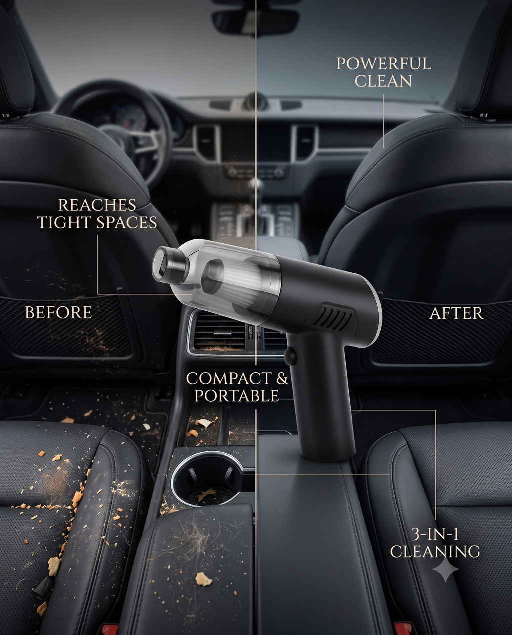 3 in 1 Mini Car Vacuum